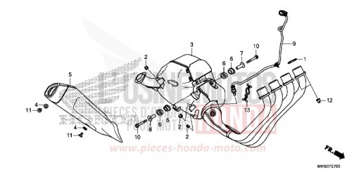 SILENCIEUX D'ECHAPPEMENT CBR650RAK de 2019